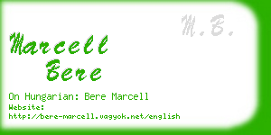 marcell bere business card